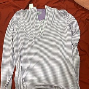 White and lilac active wear jacket.